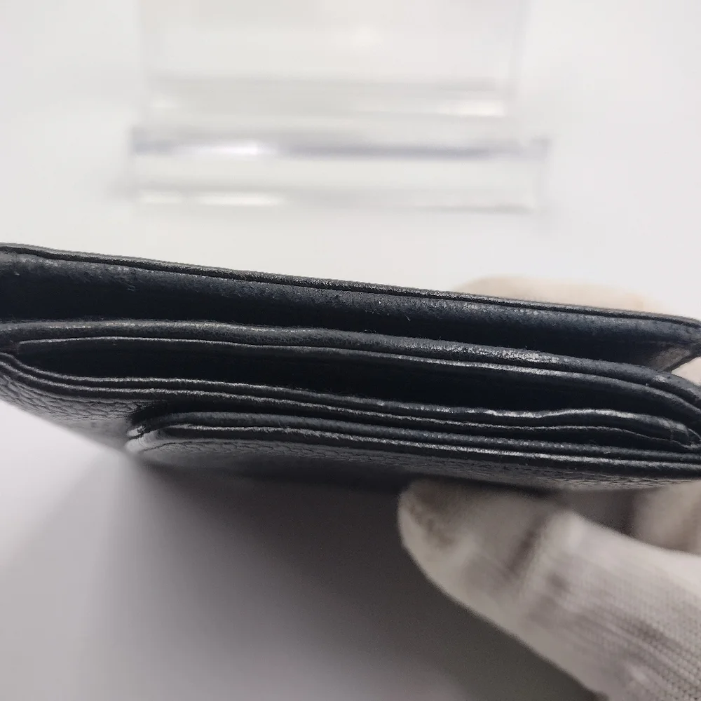Authentic Chanel Black Logo Caviar Wallet